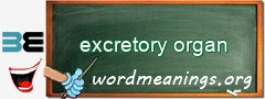 WordMeaning blackboard for excretory organ